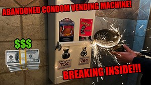 Found Abandoned Condom Vending Machine! Breaking Into Abandoned Vending Machine Loaded With Money!! | Abandoned Exploration Squad