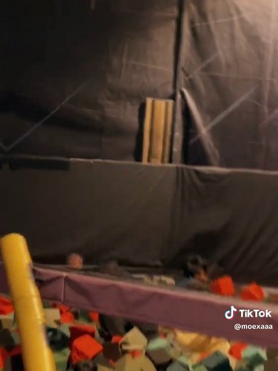 Indoor Fun with Inflatable Tube and Foam Pit