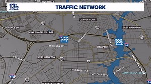 Traffic Alert: Overnight ramp closures to impact I-64 drivers in Hampton