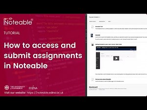 Tutorial : How to access and submit assignments in Noteable (A Student Guide)