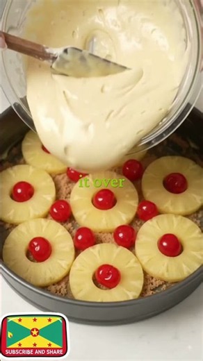 Classic Caramelized Pineapple Upside-Down Cake #cooking #recipe #baking