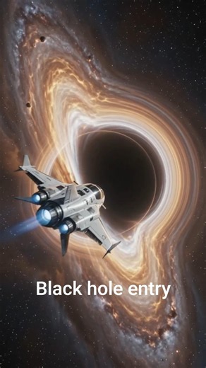 Black Hole Entry with Spaceship | Journey Beyond the Event Horizonblack #space