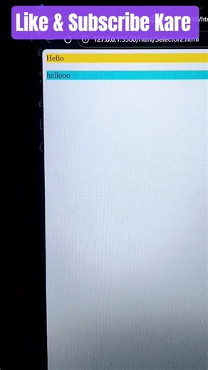 📸Selector Color Trick — HTML/CSS Short Tutorial🚀 #programming #coding #viral #trending #shorts #html