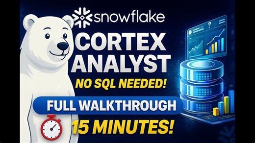 How i Built a Complete Cortex Analyst Agent in Snowflake Without SQL! (Full Walkthrough)