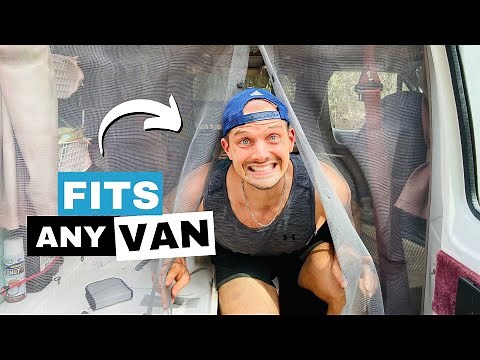 Easy DIY Van Door Bug Screen Tutorial (in 30 MINUTES) | DIY Bug Screen for Van Magnetic Closure
