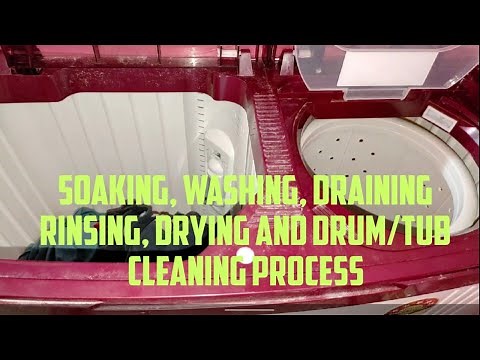 How to wash cloths in semi automatic washing machine || Demo || Soak, Wash, Drain, Rinse and Drying