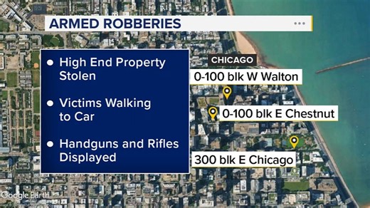 CPD issues alert of armed robberies downtown