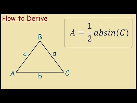 How to Prove Area of triangle = 1/2absin(c)