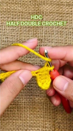 Easy HDC (Half Double Crochet) Stitch Tutorial 🧶✨ | Beginner Friendly #crochet
