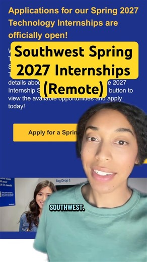 Southwest spring 2027 remote internships are hiring NOW! #internship #internshipsearch #remotework