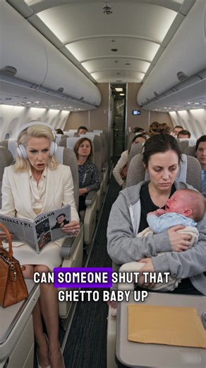 A Single Mom's Crying Baby Was Called 'Ghetto Noise' in First Class — Then the Captain Walked Out and Handed Her the Flight's Final Decision #kindness #lifelesson #respect