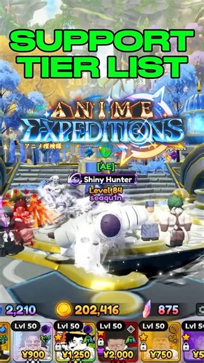 SUPPORT Tier List for Anime Expeditions! #roblox #anime