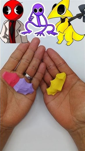 DIY Clay & Color Mixing: Vibrant Dough Creation & Adorable Dinosaur Figure! 🌈✨ #satisfying #fnaf