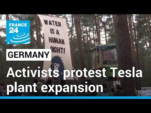 Activists protest Tesla plant expansion in Germany • FRANCE 24 English