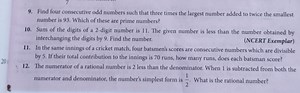 9. Find four consecutive odd numbers such that three times the ... | Filo