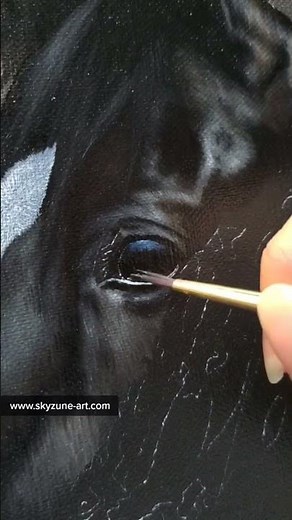 Horse painting, equine portrait