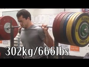 302kg/666lbs ATG Pause Squat (no belt, no knee sleeves)