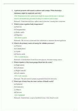 Anatomy Physiology Exam Study Guide and Test Bank Verified Questions Correct Answers A Graded 202520