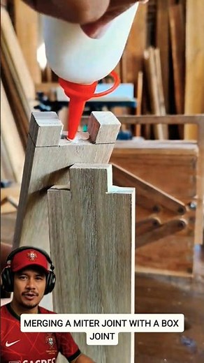 Miter + Box Joint? The Ultimate Hybrid Joint! 🛠️ #diy #woodworking #shorts