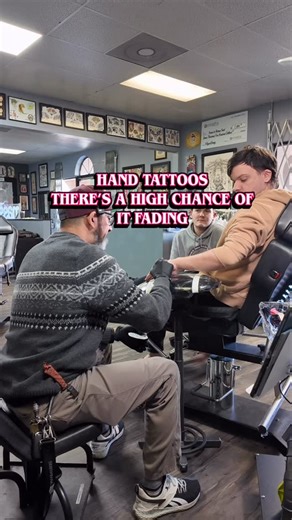 Jericho Las Vegas tattoo artist on Instagram: "Hand tattoo placement matters more than people think. Hand tattoos are more prone to fading because of friction and sun exposure. But proper positioning can dramatically extend the longevity of your piece. The difference between smart placement and careless placement is years of life in your tattoo. That’s why I take time getting this right. 18 years in and I’ve learned these small details are everything. 📍 Las Vegas | 18 Years Black and Grey Half-
