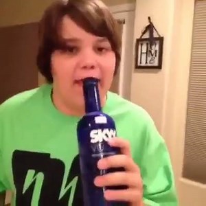 Kid drinking vodka and trying to be cool. | Sick Vines