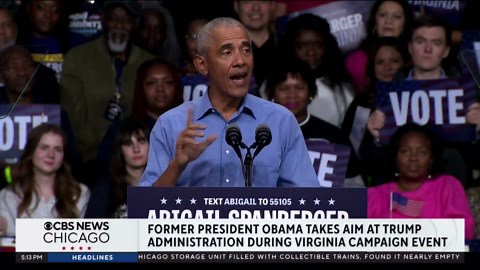 Obama makes remark against Trump administration during campaign rally in Virginia