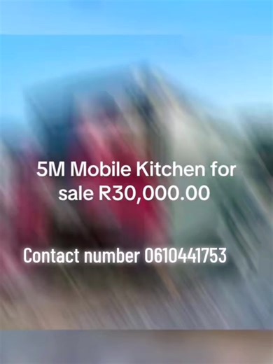 Premium Mobile kitchen for self-catering Business We offer high quality Mobile kitchens equipped with stainless steel frying and grilling stove,complete with gas fittings perfect for self-catering ventures, food stalls, or catering services on the move. Our Mobile kitchens are available in the price range of R50 000 to R70 000,with room for negotiation based on your needs. For enquiries, feel free to DM us or reach our via WhatsApp at 061 044 1753.