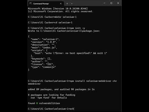 Installasi selenium menggunakan JavaScript