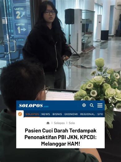 Komunitas Pasien Cuci Darah Indonesia (KPCDI) mengecam kekacauan verifikasi data BPJS Kesehatan PBI yang membuat sejumlah pasien cuci darah tiba-tiba kehilangan akses pengobatan. KPCDI menegaskan cuci darah bersifat darurat dan tak bisa ditunda karena menyangkut hidup dan mati pasien gagal ginjal. KPCDI mendesak adanya pemberitahuan resmi minimal 30 hari sebelum penonaktifan kepesertaan serta mekanisme reaktivasi cepat di fasilitas kesehatan. Mereka juga menyoroti nasib pasien cuci darah yang te