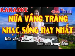 Karaoke | Nữa Vầng Trăng Remix Disco | Full Beat | Nhạc Sống Công Trình | KeyBoard Trường Giang