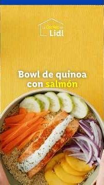 El plato FRESCO definitivo: Bowl de quinoa con salmón 🥒🐟 #shorts