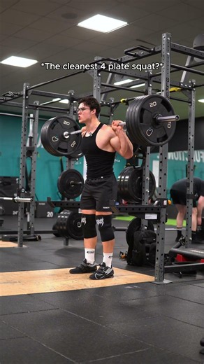 The cleanest 4 plate squat? 💀 #gymtok #tenacity #fitness #squat #davidspt