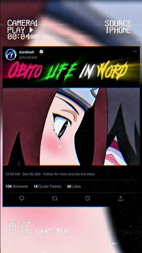 Obito sad speech | NARUTO Shippuden