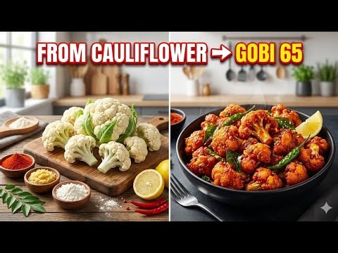 ఇంట్లోనే క్రిస్పీ గోబీ 65 ఈజీ రెసిపీ 🔥 || Perfect Gobi 65 at Home 😍 Crispy & Spicy Cauliflower 65