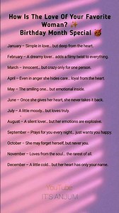Your Dream Girl’s Love Style Based on Birth Month 💗✨