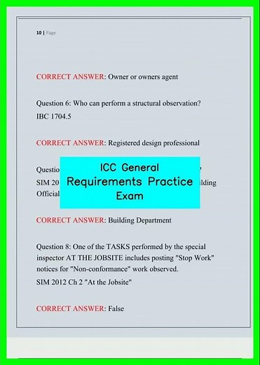 ICC General Requirements Practice Exam video