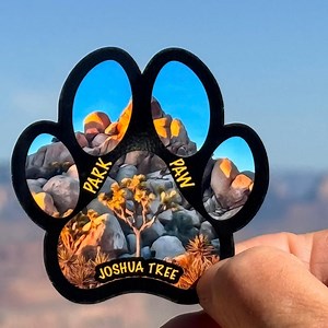 Joshua Tree Dog Paw Sticker