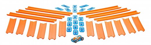 Hot Wheels Track Builder Straight Track with Car, 15 Feet - Styles May Vary, Orange and Blue - Walmart.com
