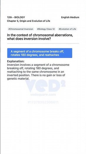 Chromosomal Inversion Explained 12th Biology Chapter 5