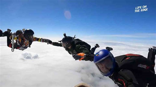 Friends take on thrilling group skydiving adventure in the UK