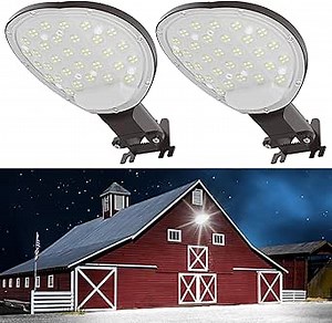 2-Pack LED Barn Light 150W, Outdoor Dusk to Dawn Area Lights With Photocell 15000LM 6500K Daylight IP65 Waterproof Street Lights for Farmhouse, Garage, Yard, Warehouse Security Lighting