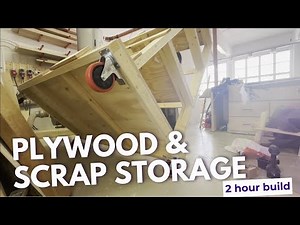 Simple plywood & scrap wood rack || One evening build