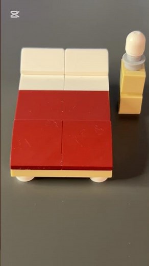 How to build a Lego bed with a night table 🛏️