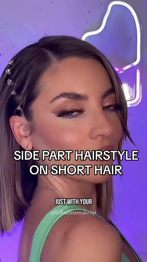 Easy Side Part Hairstyle Tutorial for Short Hair