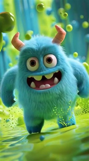 Blue Goo Monster Chase | 3D Cartoon Shorts #shortstoryforkids