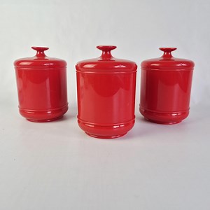 3x Vintage EMSA Red Storage Jars | 1970s Plastic Kitchen Set | Retro Storage Jars | Red Storage Containers - Etsy Canada