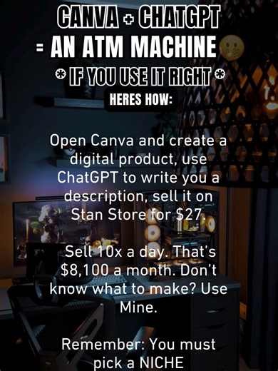 Most people overthink “digital products.” But it’s really just something that helps someone solve a problem that you create once, then sell it over and over again. That could be: • A fitness guide or meal plan • A healthy eating eBook or cookbook • A mindset or self-care journal • A budget planner, travel template Or even a digital course on something you already know It’s about what you know, what you’ve learned and what makes you different that’s your digital product. So instead of getting a s