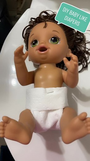 DIY baby alive diaper 🥳🥰😍#diy #babyalive #diaper like comment share copy link and follow for more🎊
