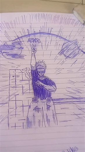 Gojo final fight scene drawing #anime # jjk # drawing