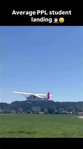 Average Student Pilot Landing 😅✈️ PPL Training Gone Wrong #shorts